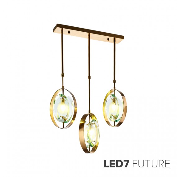 Loft Industry Modern - Green Ovals Triple